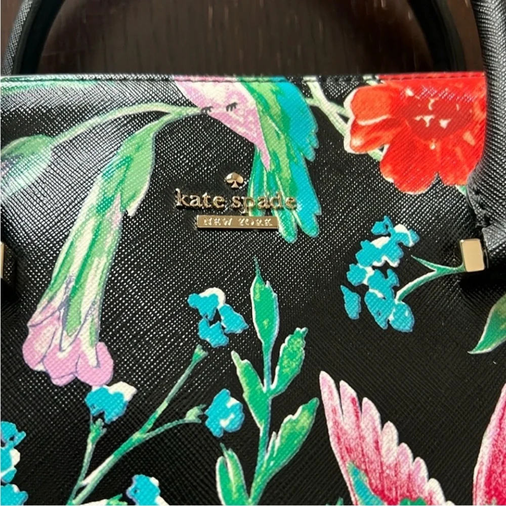 🦜🌺Kate Spade Black Floral Women's Satchel bag & matching backpack